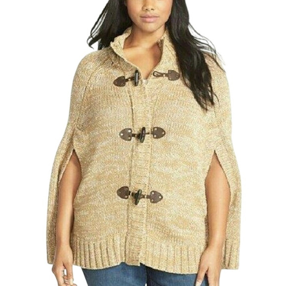 Michael Kors Cape Sweater Toggle Button Full Zip - Picture 1 of 10